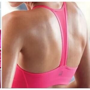 VS VSX The Player Racerback Sports Bra Adjustable Straps Wireless Magenta Sz M